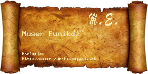Muser Euniké névjegykártya